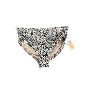Kona Sol Swim Bottoms Womens 2X Multicolor Animal Print High Waist NWT